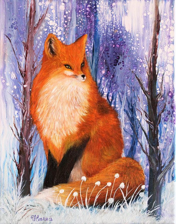 Young Fox Painting by Tanya Harr
