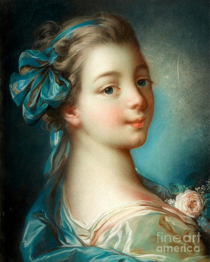 Young girl Painting by Francois Boucher