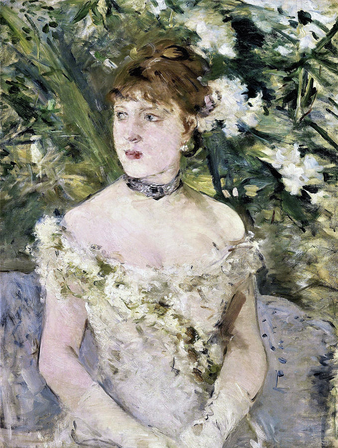 Berthe Morisot Painting - Young Girl in a Ball Gown - Digital Remastered Edition by Berthe Morisot