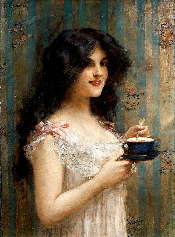 Young Girl with a Cup Painting by Leon Francois Comerre
