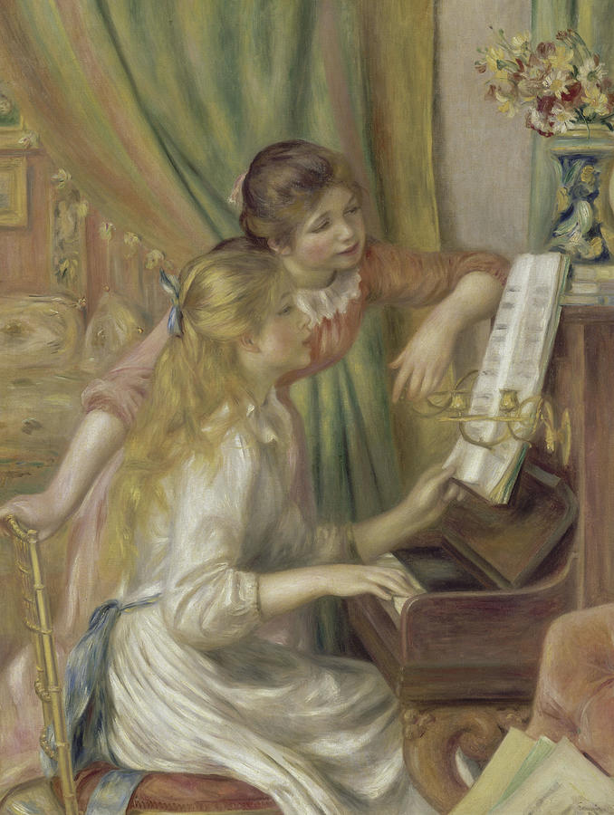 Young Girls at the Piano, 1892 Painting by Auguste Renoir