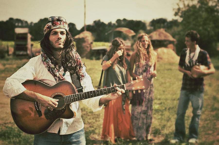 Young Hippies. 1970s style. Photograph by SeanShot