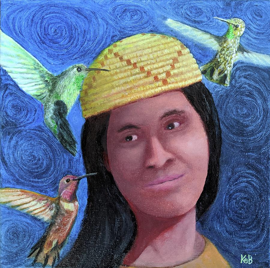 Young Kumeyaay Painting by Kevin Daly