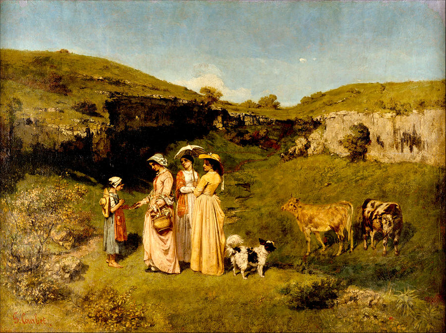 Young Ladies of the Village                                                    Painting by Long Shot
