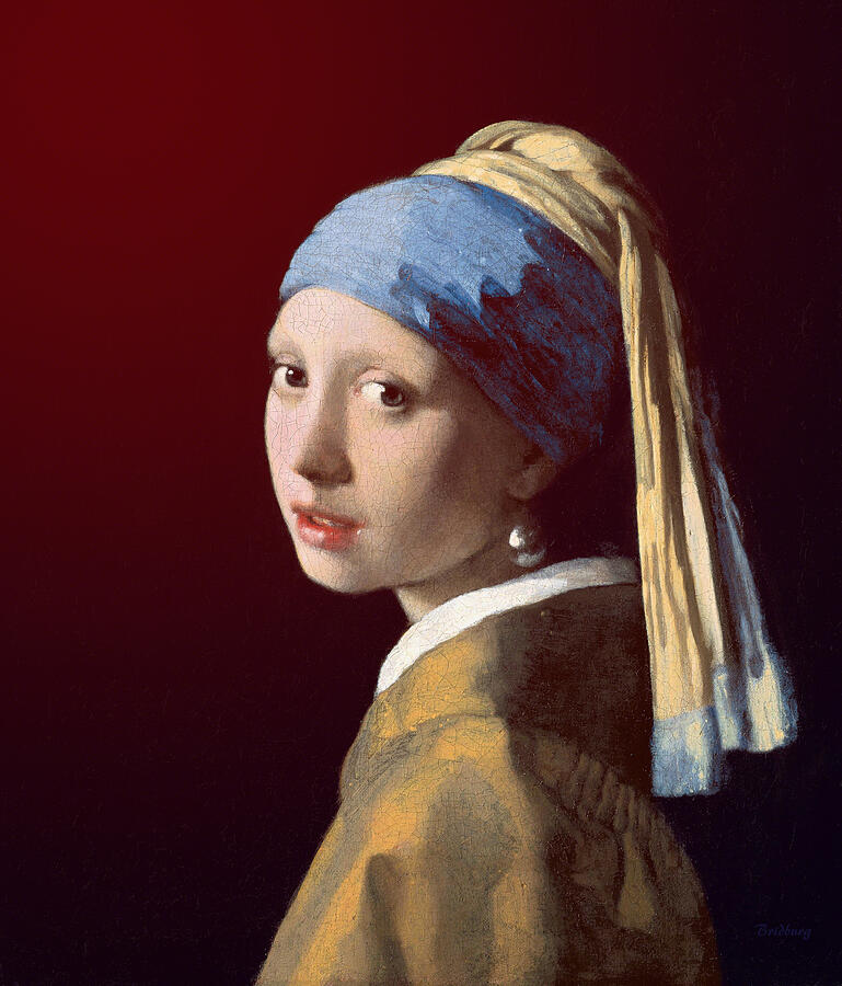 Young Lady Painting by David Bridburg
