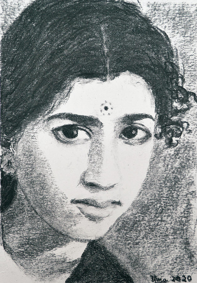 Elegant Pencil Sketch Of Lata Mangesker - Desi Painters