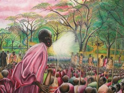 Young Maasai Become Men Drawing by James Dunbar