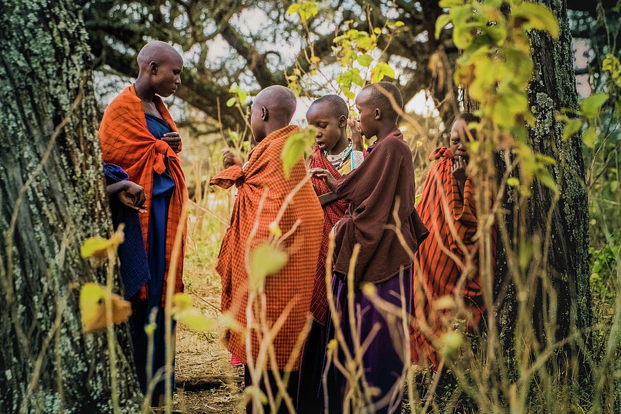 Young Maasai Herders  Photograph by Janis Knight