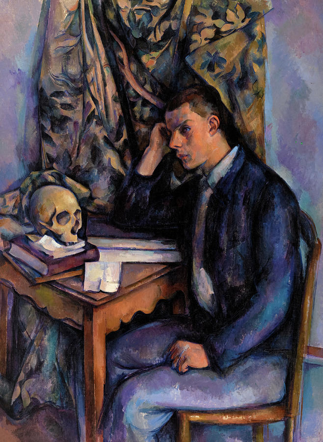 Young Man and Skull Painting by Paul Cezanne - Fine Art America