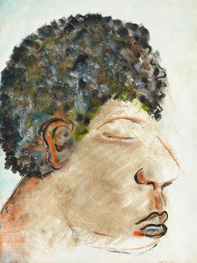 Young Man - Contemplating Painting by Ida Mitchell