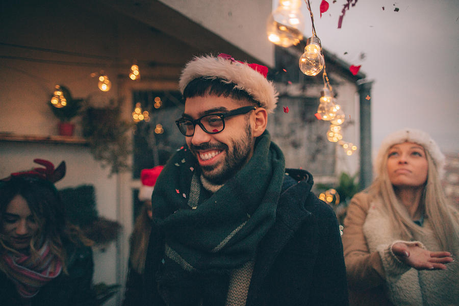 Young man on a Christmas celebration Photograph by AleksandarNakic