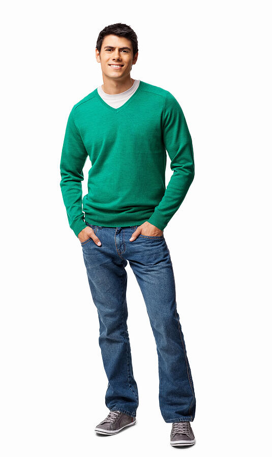 Young Man Standing With Hands In Pockets - Isolated Photograph by Neustockimages