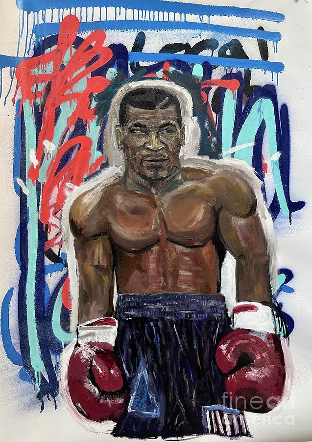 Young Mike Tyson Mixed Media