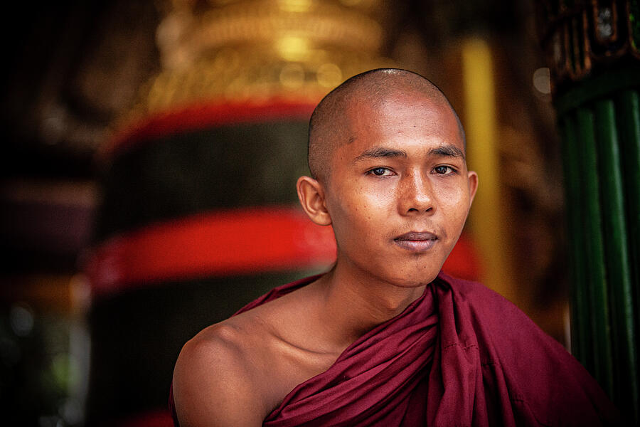 Young Monk portrait Photograph by Ruben Vicente - Fine Art America