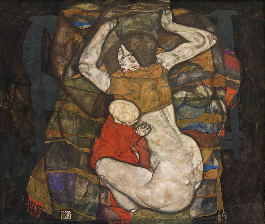 Egon Schiele Painting - Young Mother by Egon Schiele