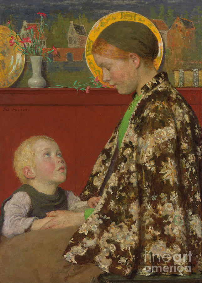 Young Mother Painting by Julius Gari Melchers
