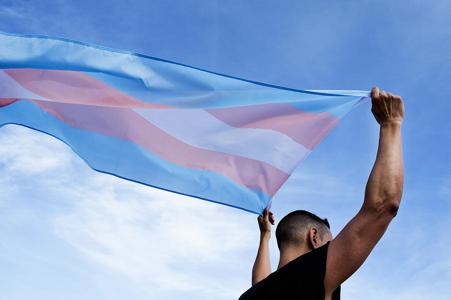 Young Person With A Transgender Pride Flag Photograph by Nito100