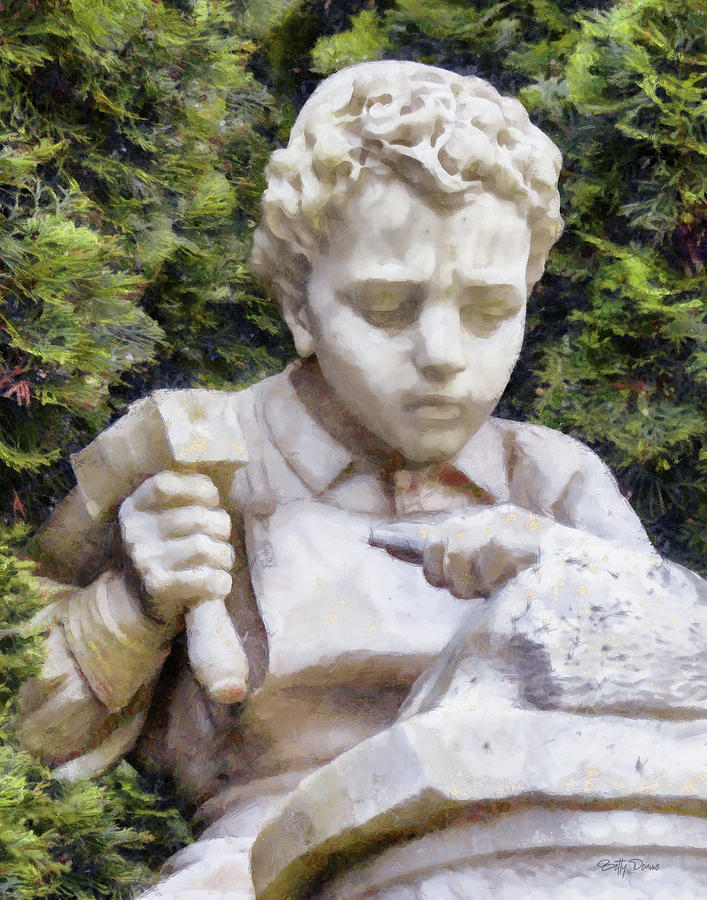Hammer Photograph - Young Sculptor by Betty Denise