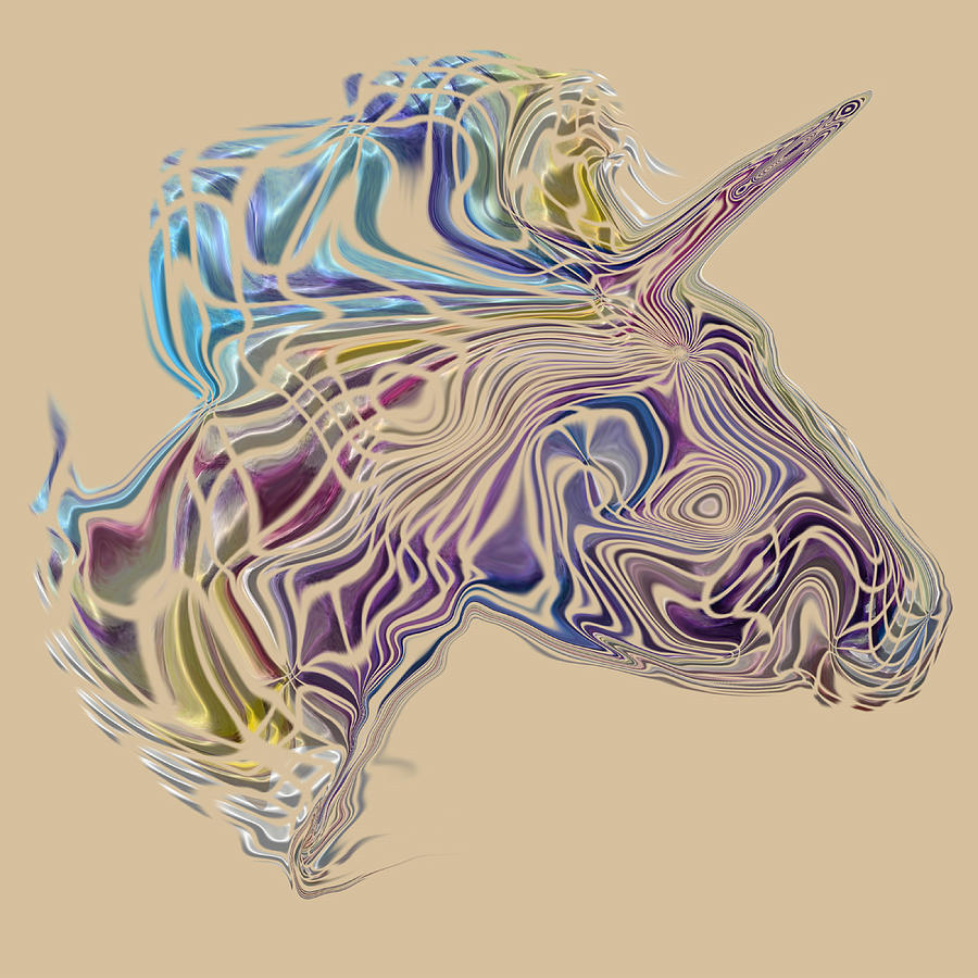 Young Unicorn Digital Art by Mary Poliquin - Policain Creations