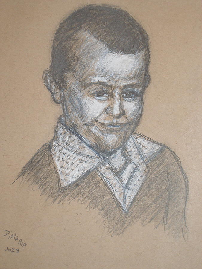 Young Wayne - Drawing Drawing by Donelli  DiMaria