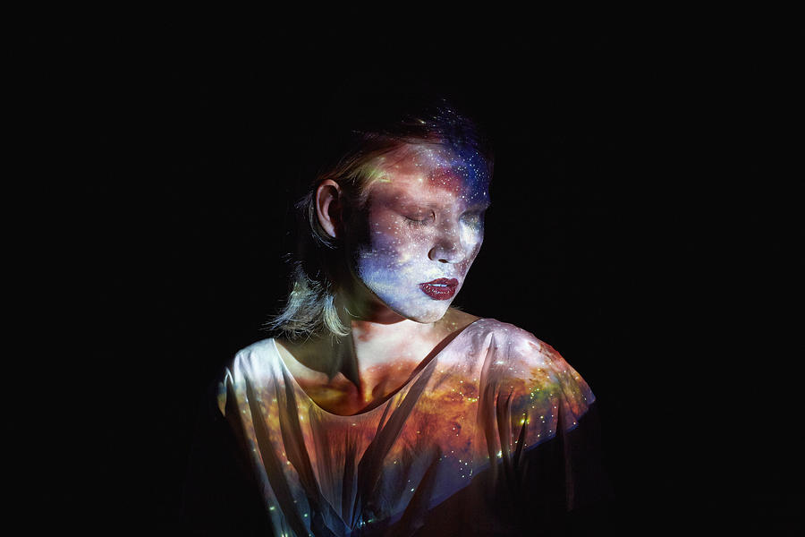 Young Woman and the Univers Photograph by Mads Perch