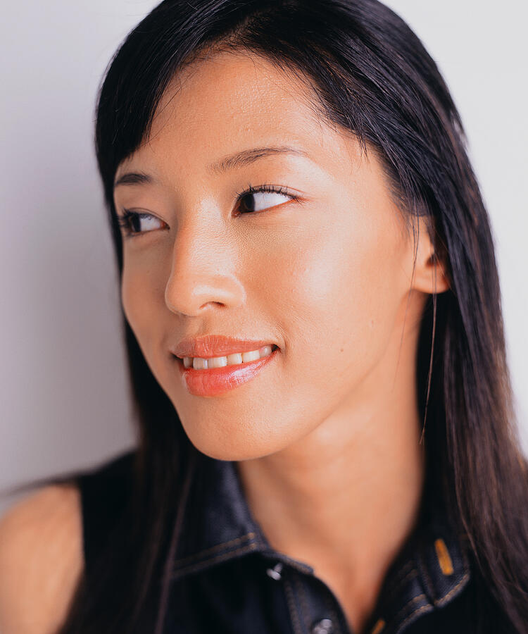 Young woman, close-up, profile Photograph by Dex Image