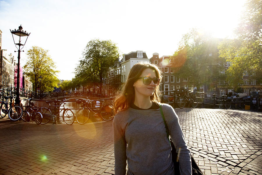 Young woman in Amsterdam Photograph by Chris Tobin