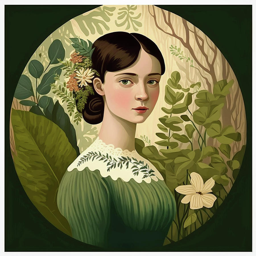 Young Woman Rousseau Digital Art by Robert Knight