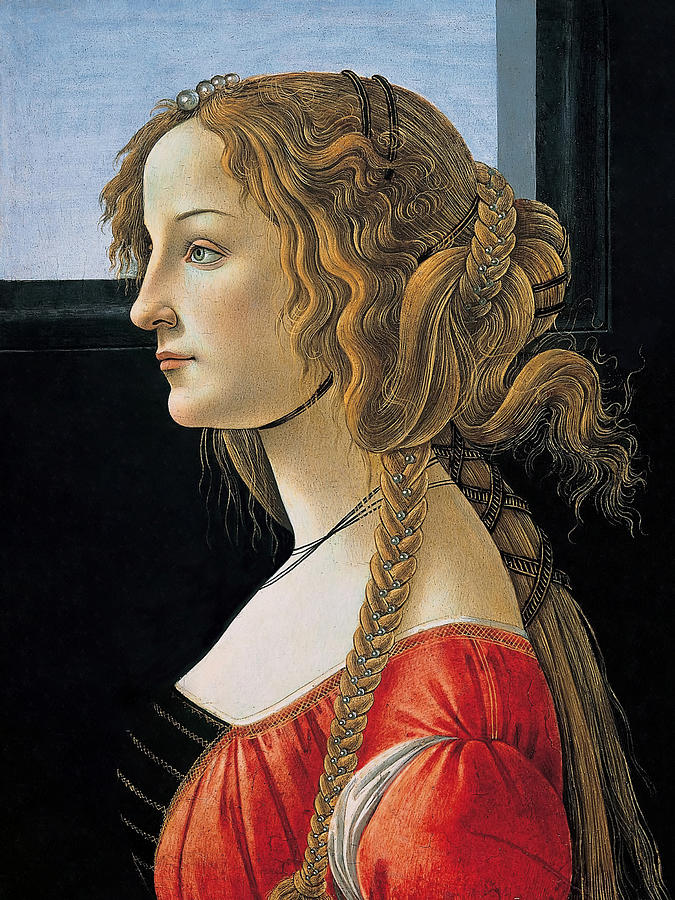 Sandro Botticelli Painting - Young woman by Sandro Botticelli by Mango Art