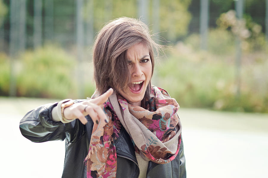 Young woman screaming Photograph by Francesco Carta fotografo