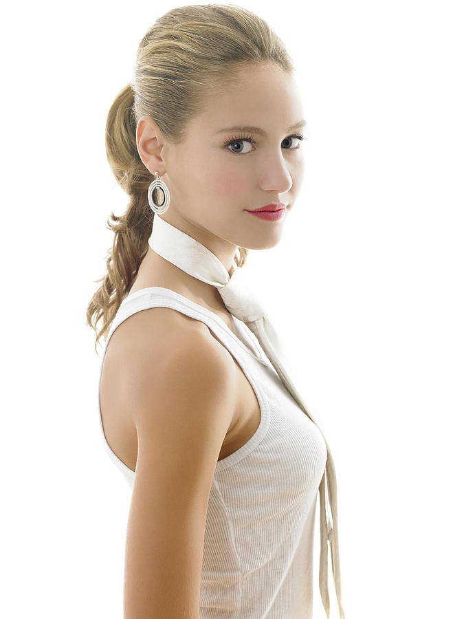Young woman wearing necktie Photograph by Image Source