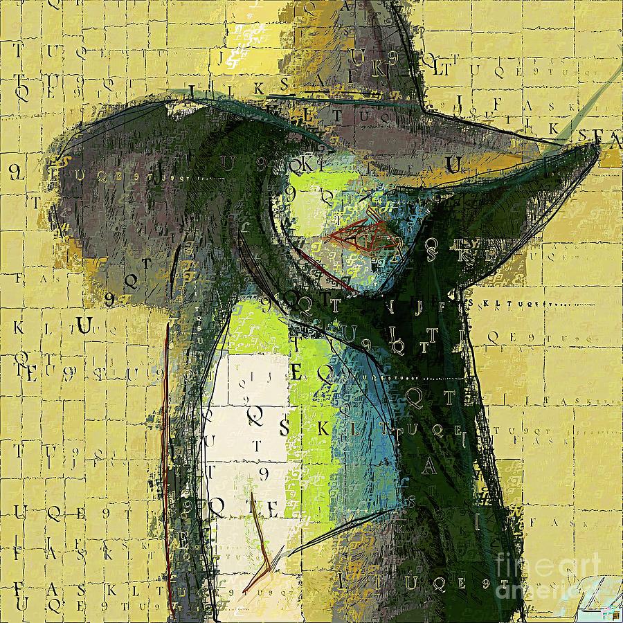 Young Woman With Hat - Abstract 1 Digital Art by Philip Preston