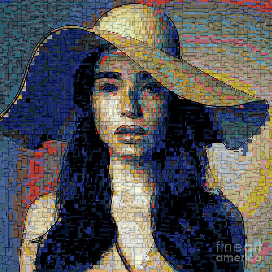 Young Woman With Hat - Abstract 11 Digital Art by Philip Preston