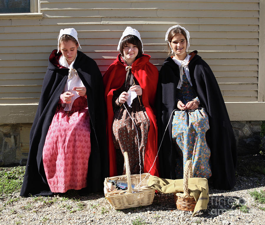 Young women Strawbery Banke Museum Photograph by Bryan Attewell