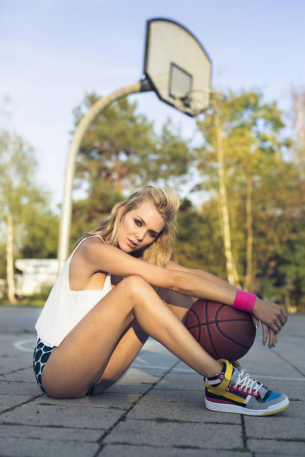 Young Women With Basketball Photograph by Philipp Nemenz