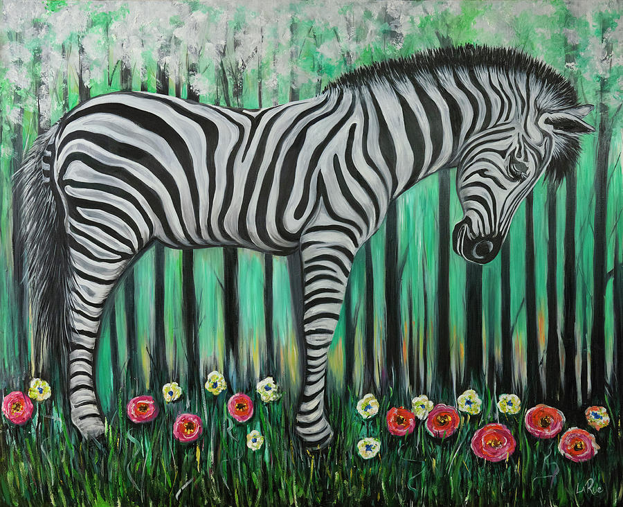 Young Zebra Painting