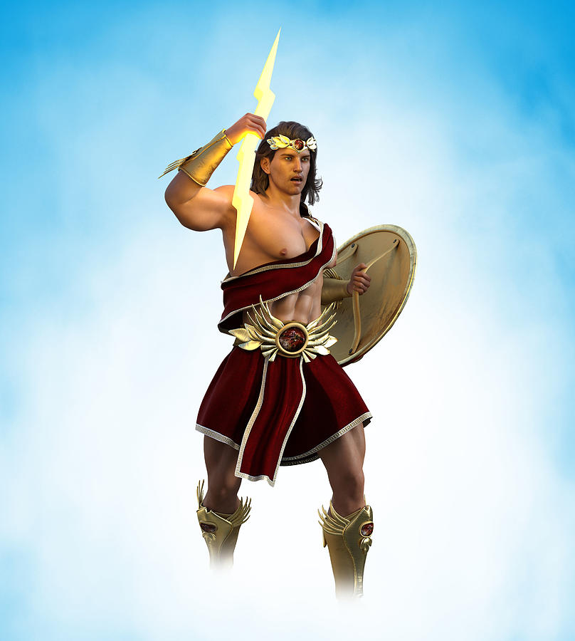 Young Zeus God Of Greek Mythology 5 Digital Art