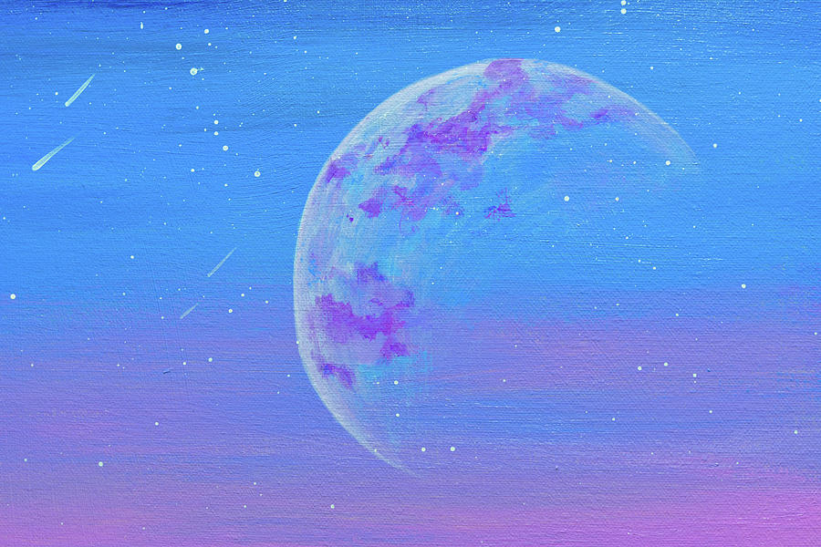 Your World Moon Fragment Painting by Ashley Wright