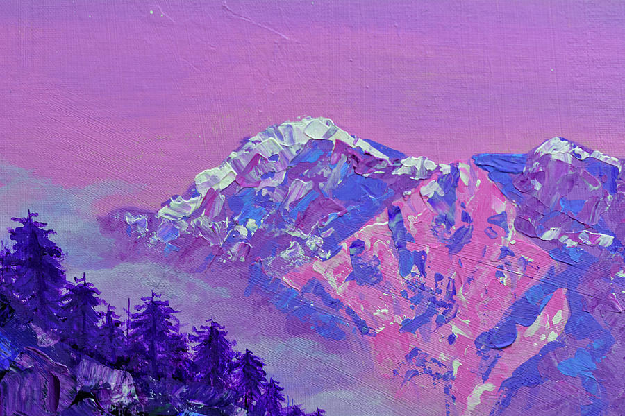 Your World Mountain Fragment  Painting by Ashley Wright