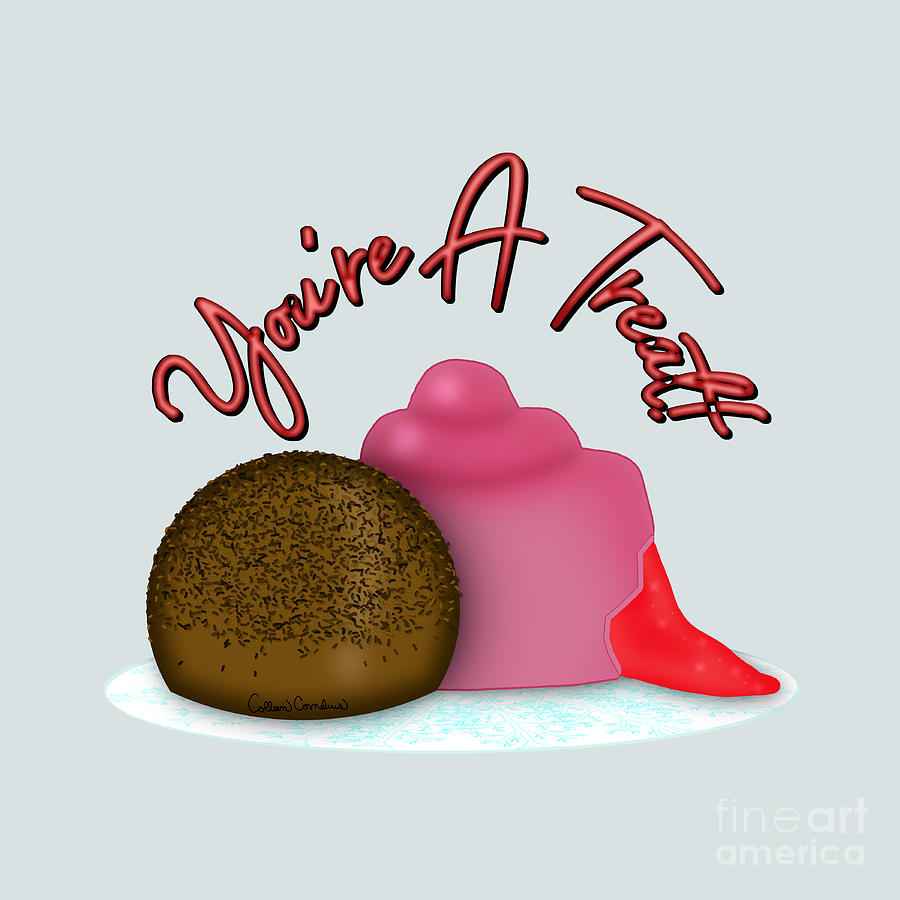 Youre A Treat Filled Strawberry Valentines Day Candy Digital Art
