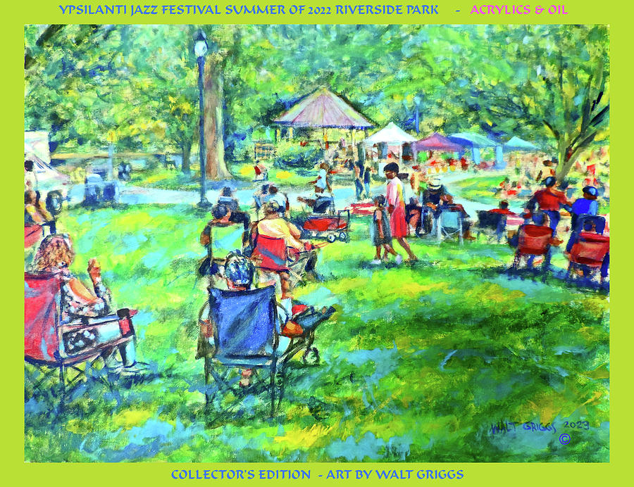 Ypsilanti Jazz Festival Summer Of 2022 Riverside Park Painting by