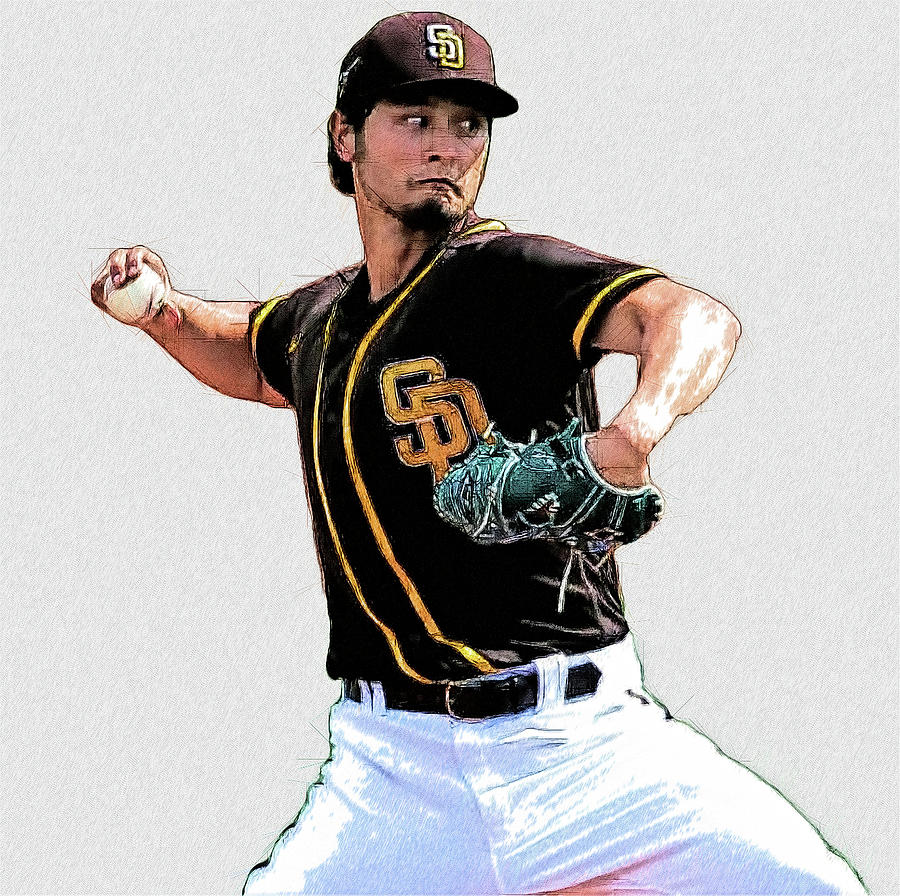 Yu Darvish - RH Starting P - San Diego Padres Digital Art by Bob Smerecki -  Pixels