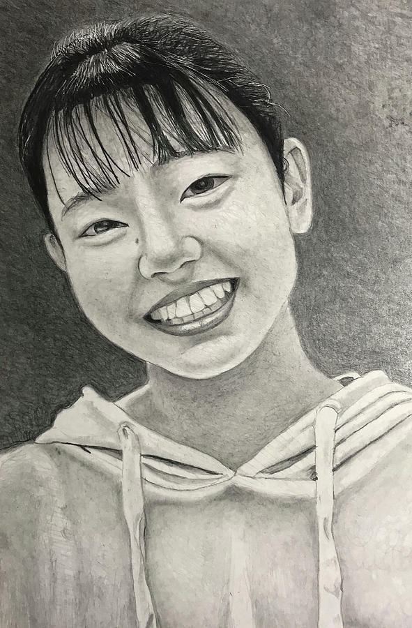 Yuis smile Drawing by Tim Ernst