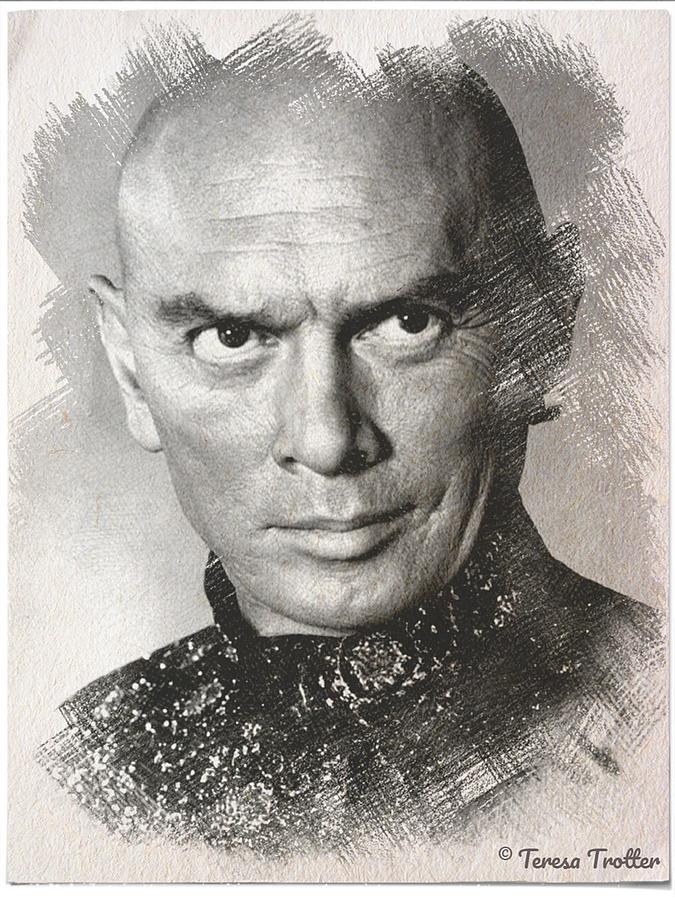 Yul Brynner Drawing by Teresa Trotter