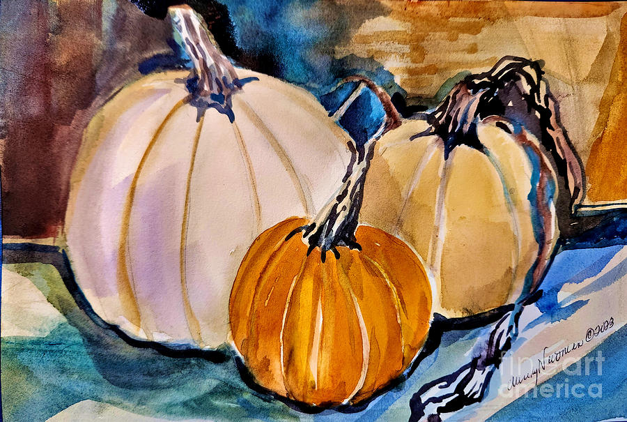 Yum, Pumpkin Spicy Painting by Mindy Newman
