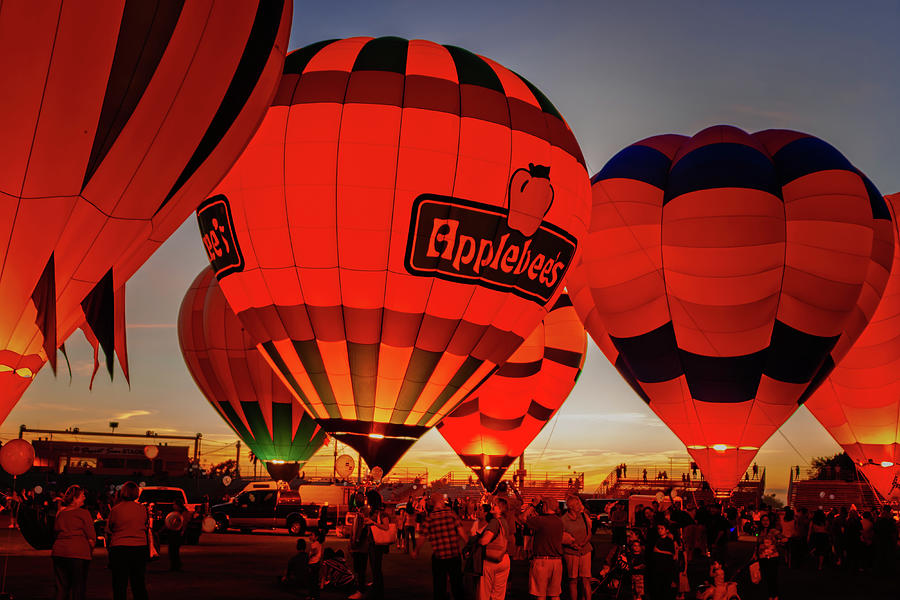 Yuma Balloon Festival Glow162.jpg Photograph by Jack and Darnell Est