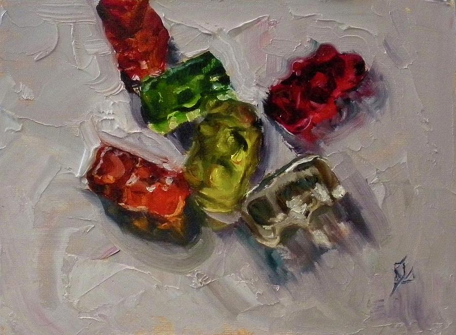 Yummy gummies Painting by Lee Stockwell