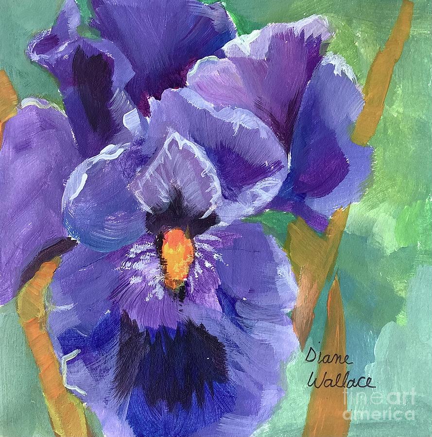 Yummy Iris Painting by Diane Wallace