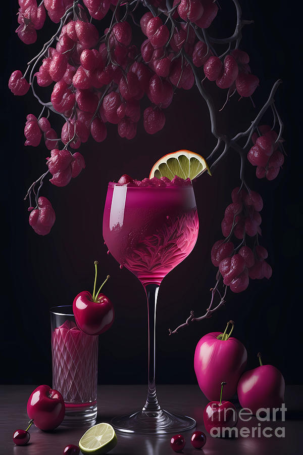 Yummy Pink Cocktail Digital Art by Michelle Meenawong
