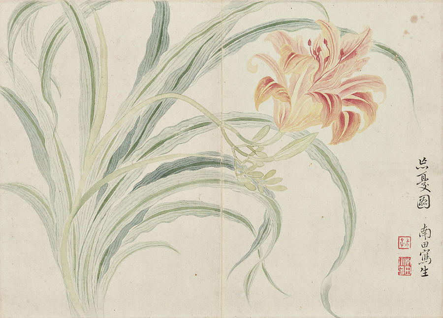 YUN SHOUPING Orchid Painting by Artistic Rifki